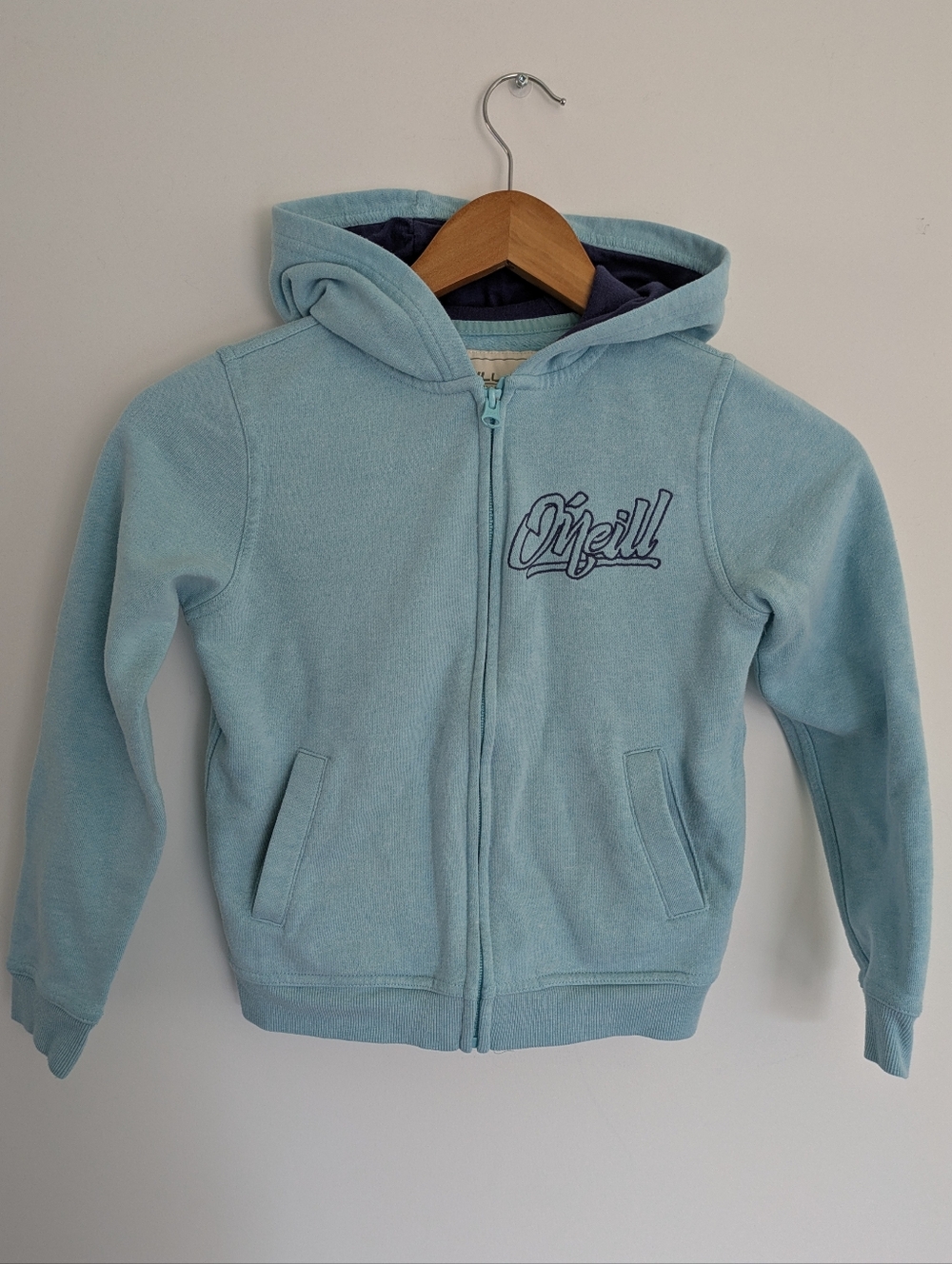 O'Neill Zip Up Hoodie Light Blue Size M